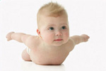 Baby therapeutic massage at hypertonia