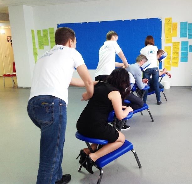 Back massage in office